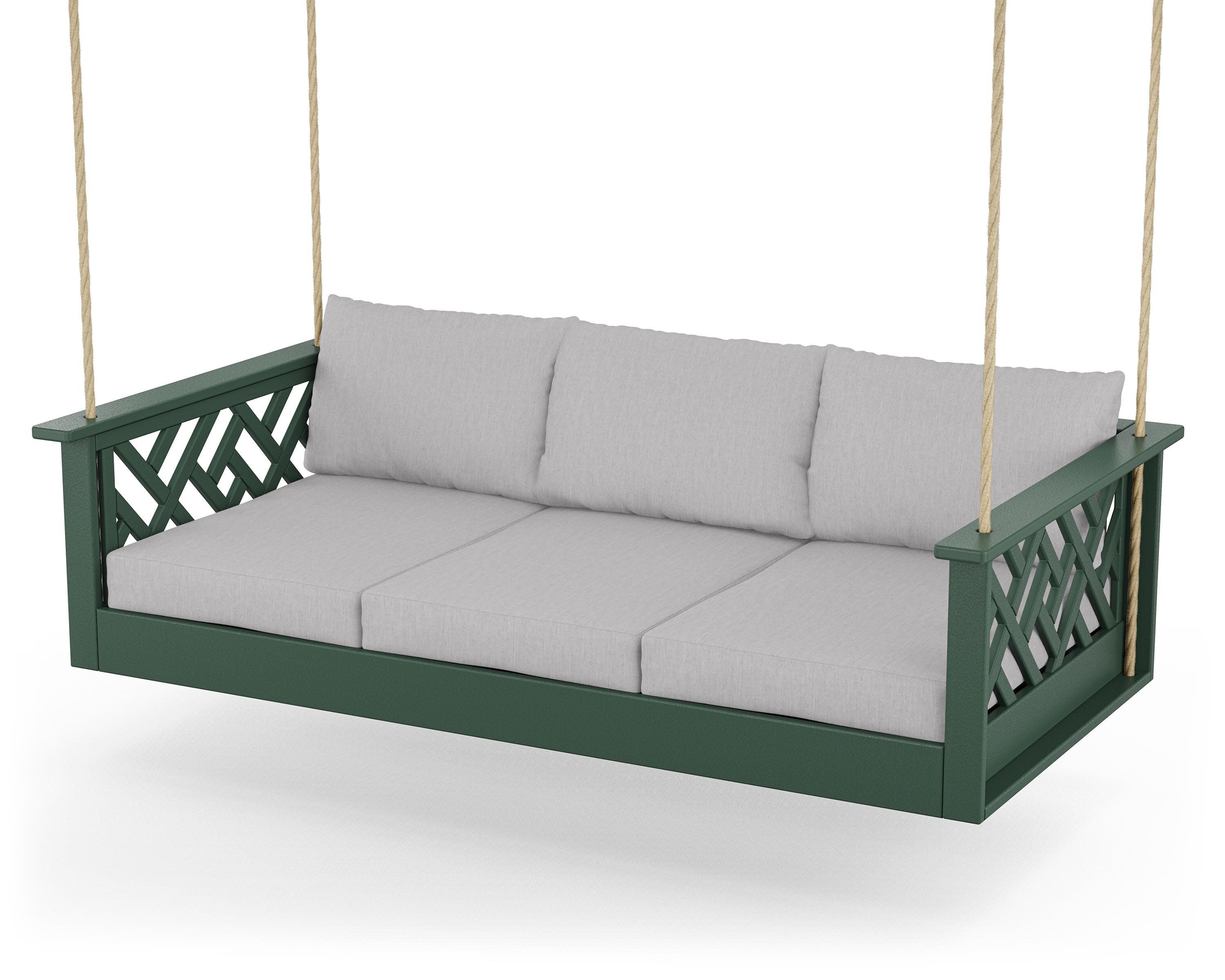 Chippendale Daybed Swing in Green / Granite