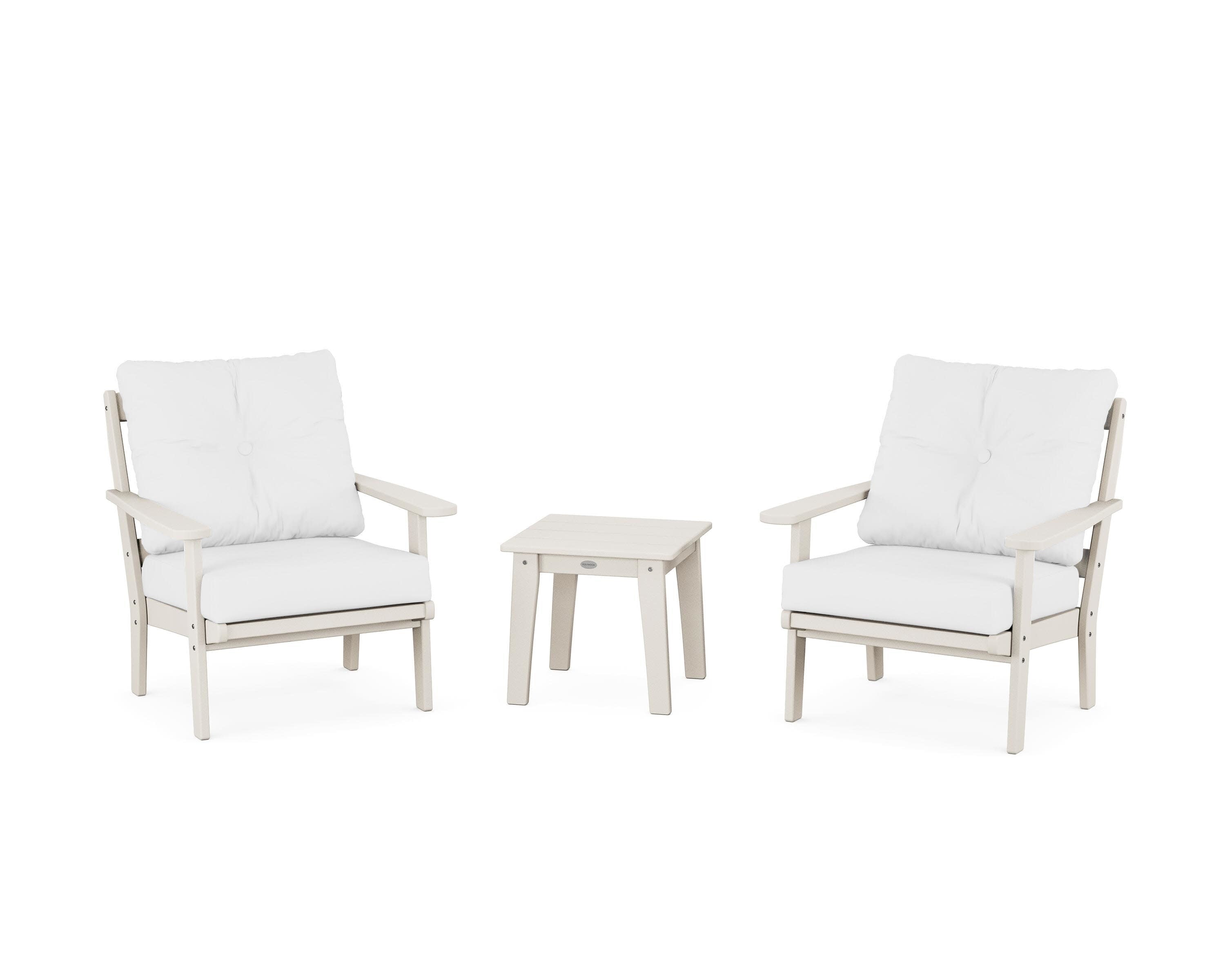 Mission 3-Piece Deep Seating Set in Sand / Natural