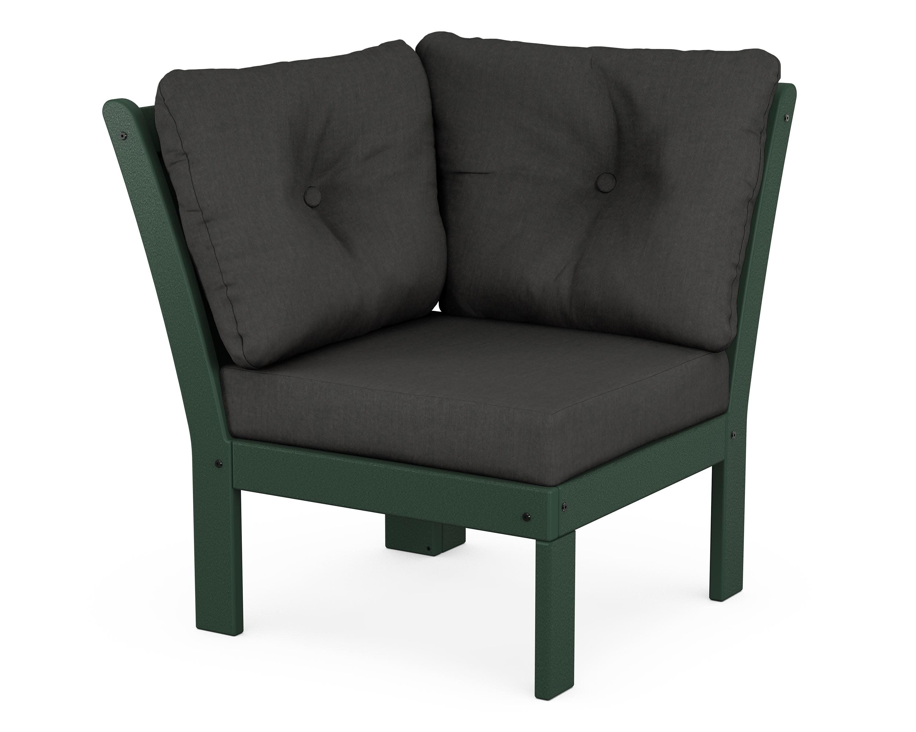Vineyard Modular Corner Chair in Green / Spectrum Carbon