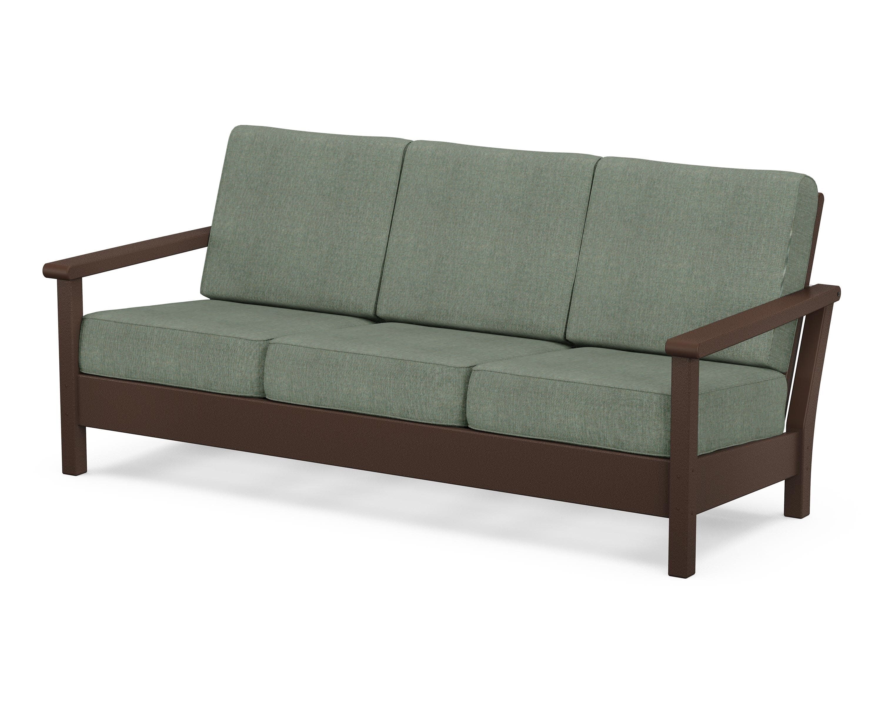 Harbour Deep Seating Sofa in Mahogany / Cast Sage