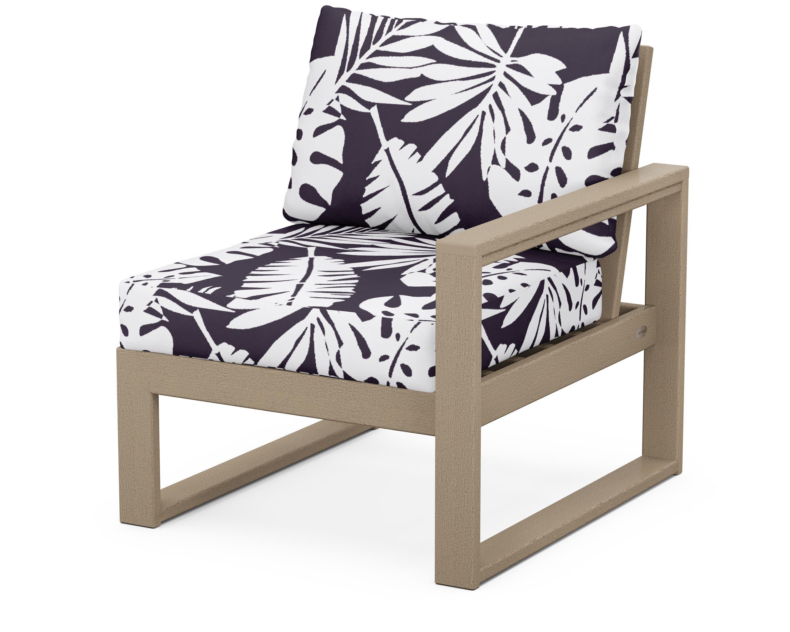 EDGE Modular Right Arm Chair in Vintage Sahara / Leaf Navy
