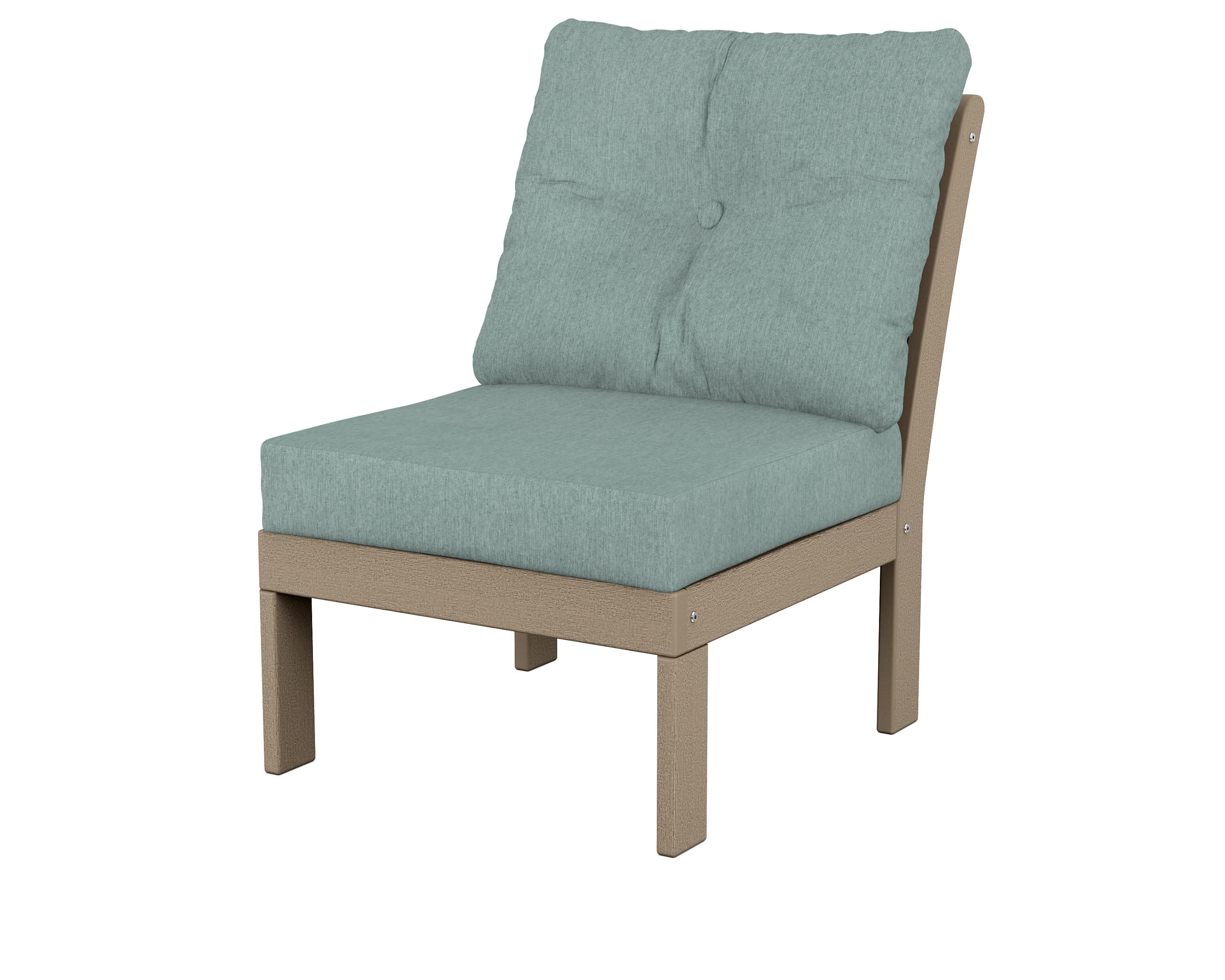 Vineyard Modular Armless Chair in Vintage Sahara / Glacier Spa
