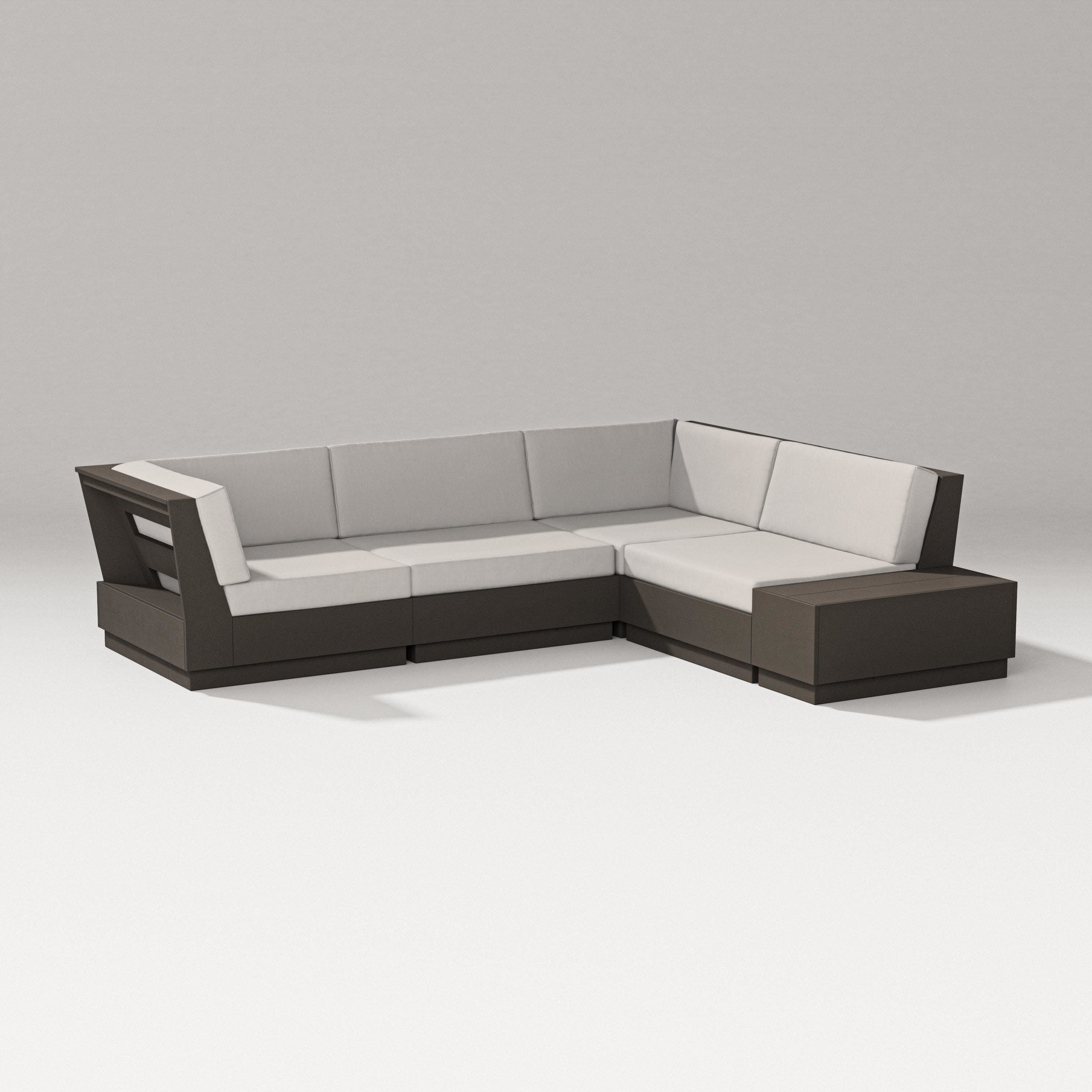 Elevate Corner Sectional in Vintage Coffee / Cast Ash