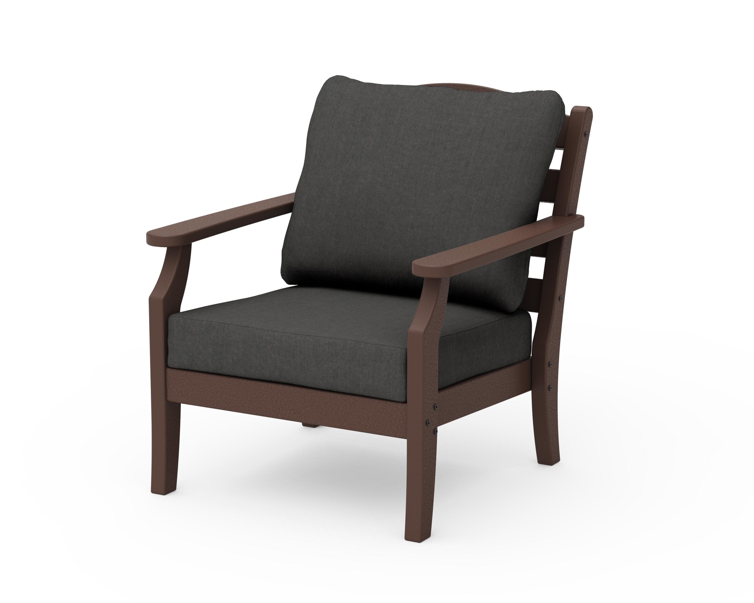 Savannah Deep Seating Chair in Mahogany / Spectrum Carbon