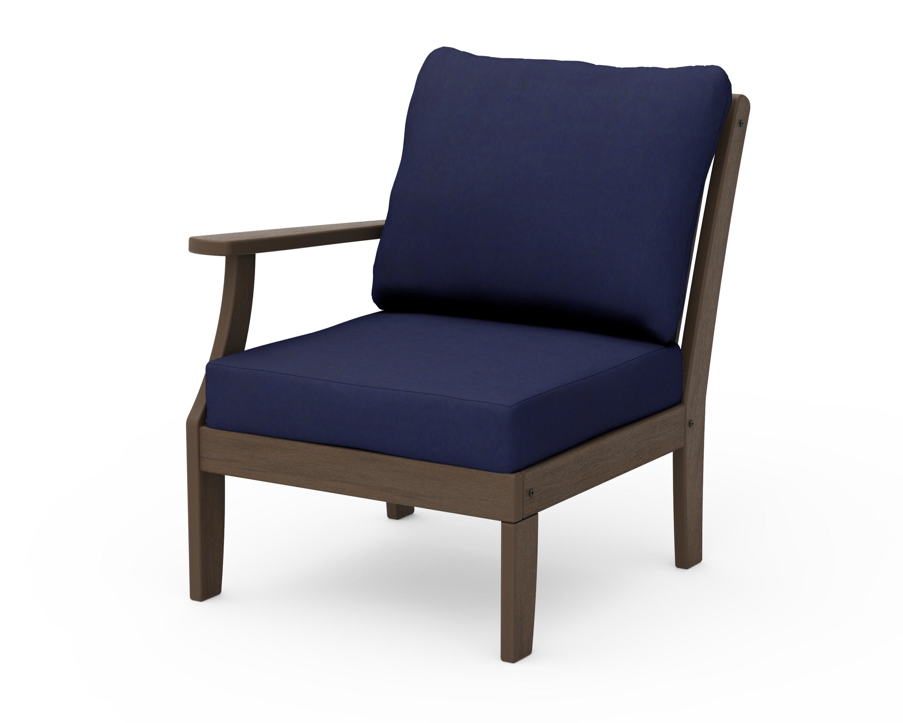 Braxton Modular Left Arm Chair in Kona / Navy