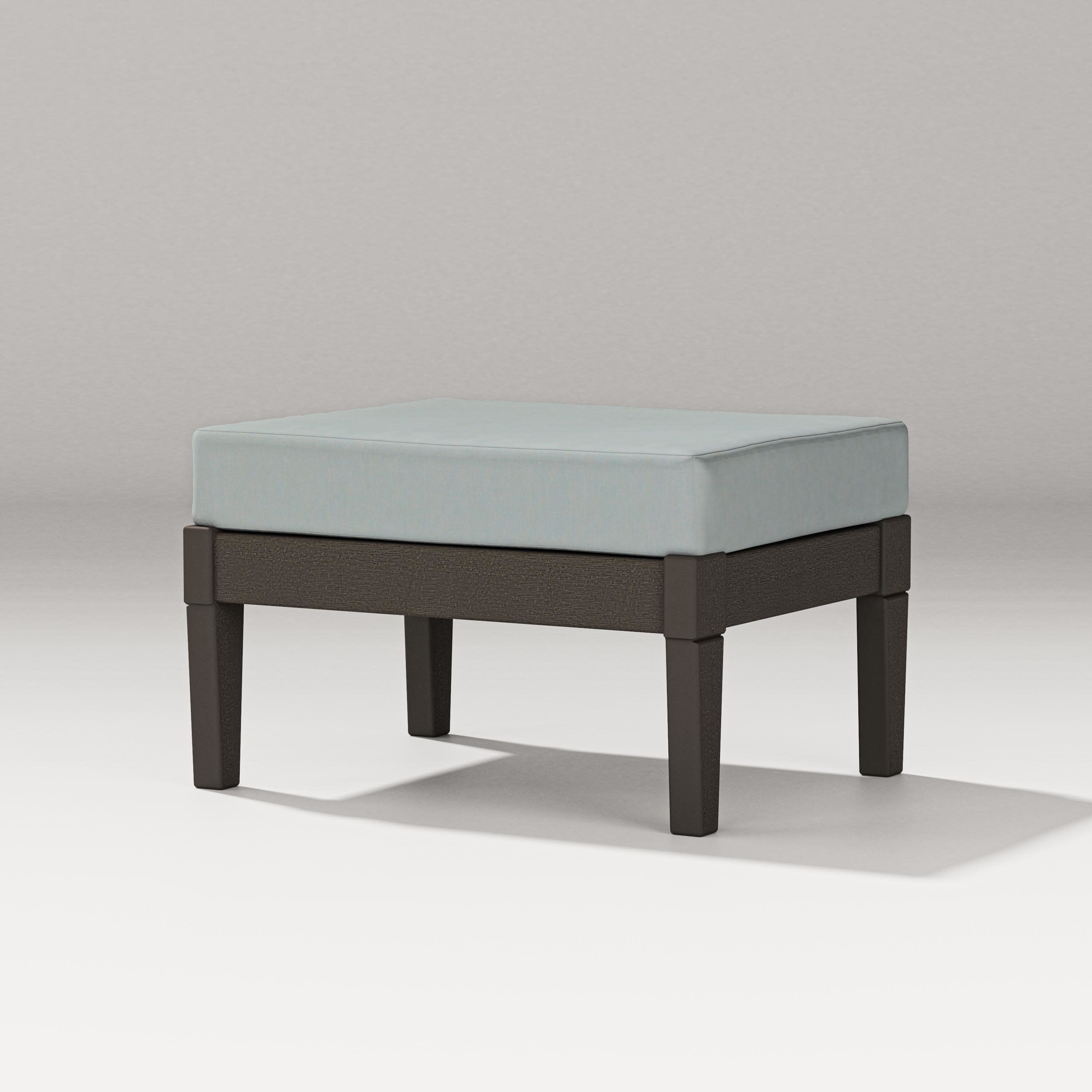 Estate Lounge Ottoman in Vintage Coffee / Spa