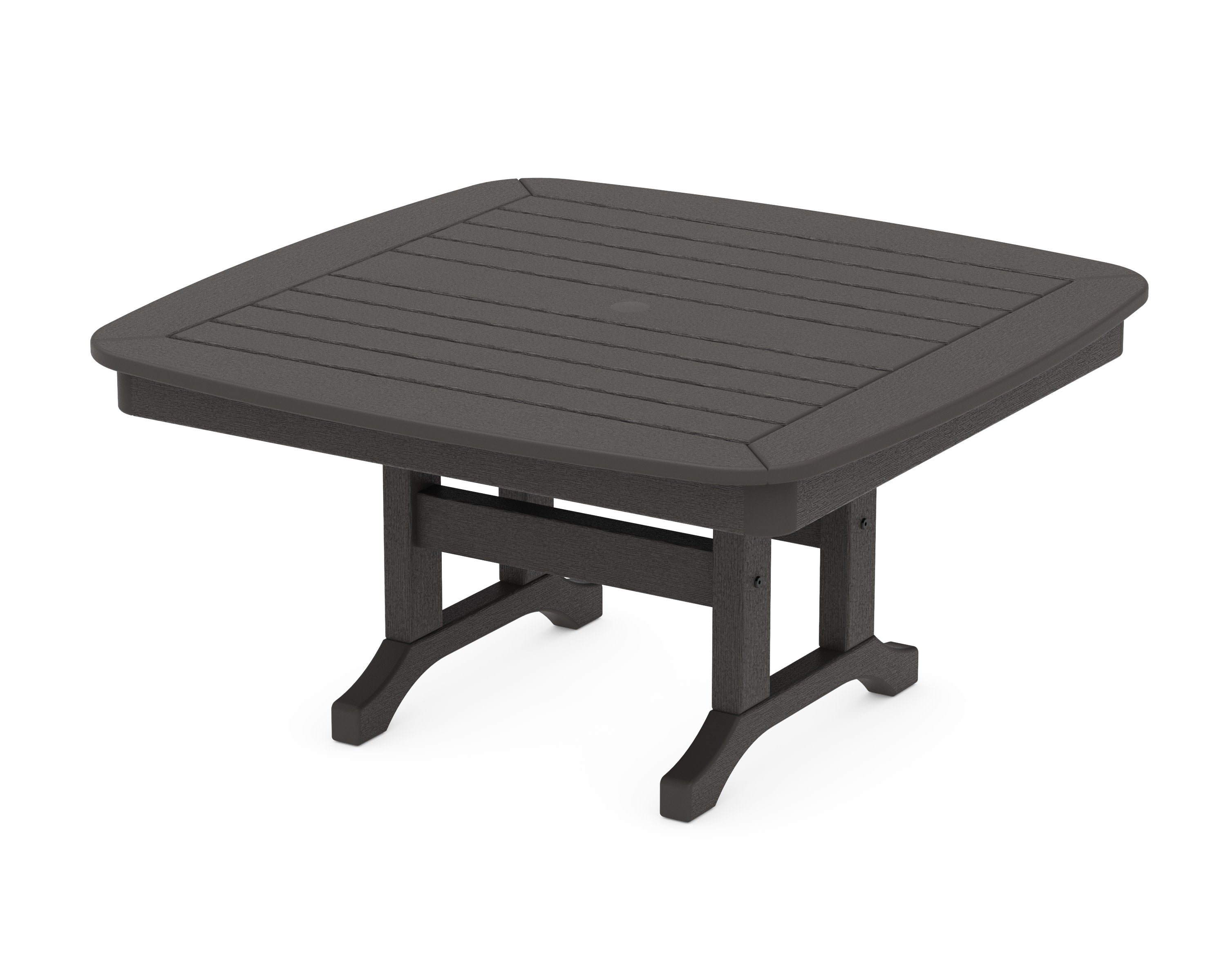 Nautical 37" Conversation Table in Vintage Coffee