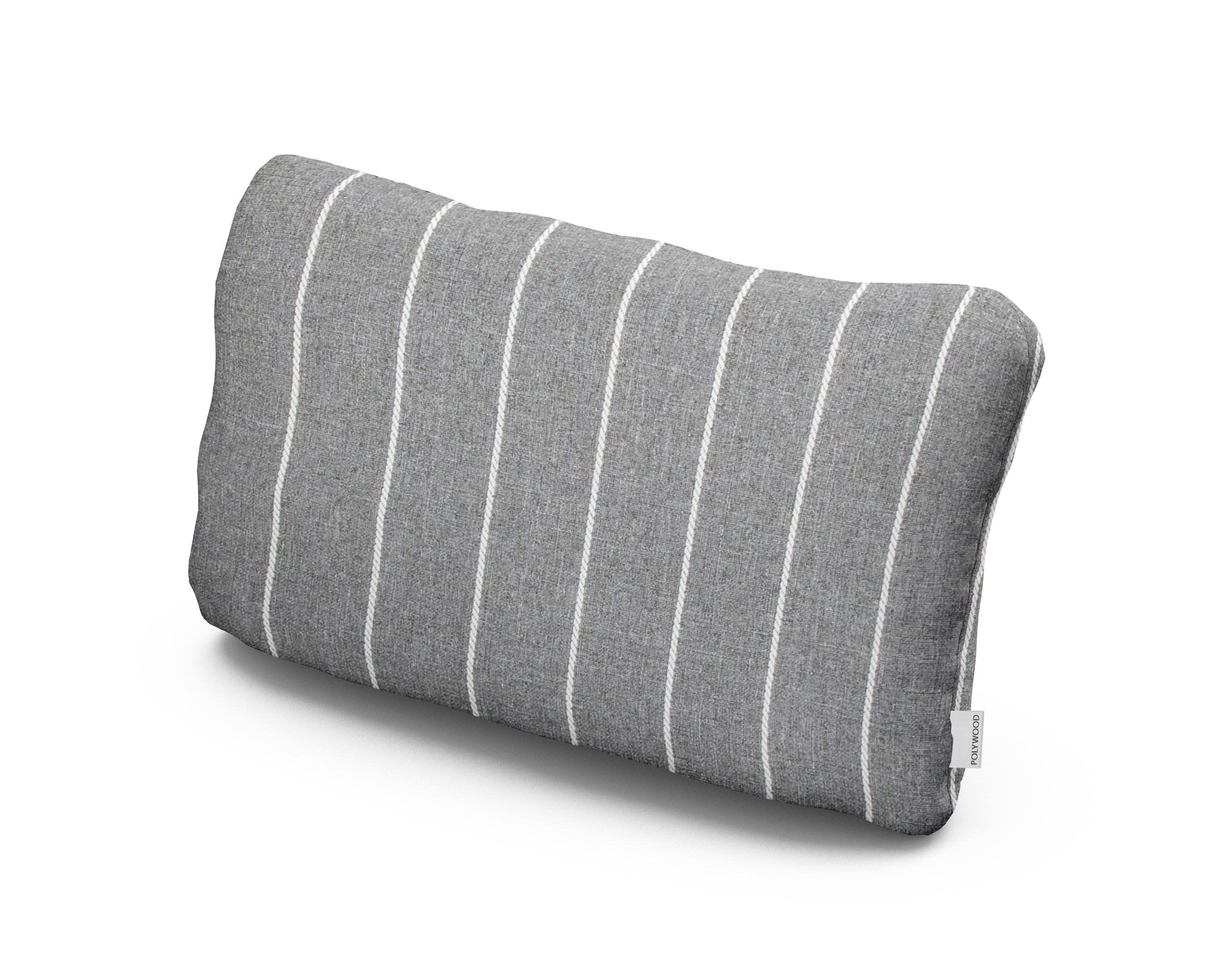 Outdoor Lumbar Pillow in Pencil Pewter
