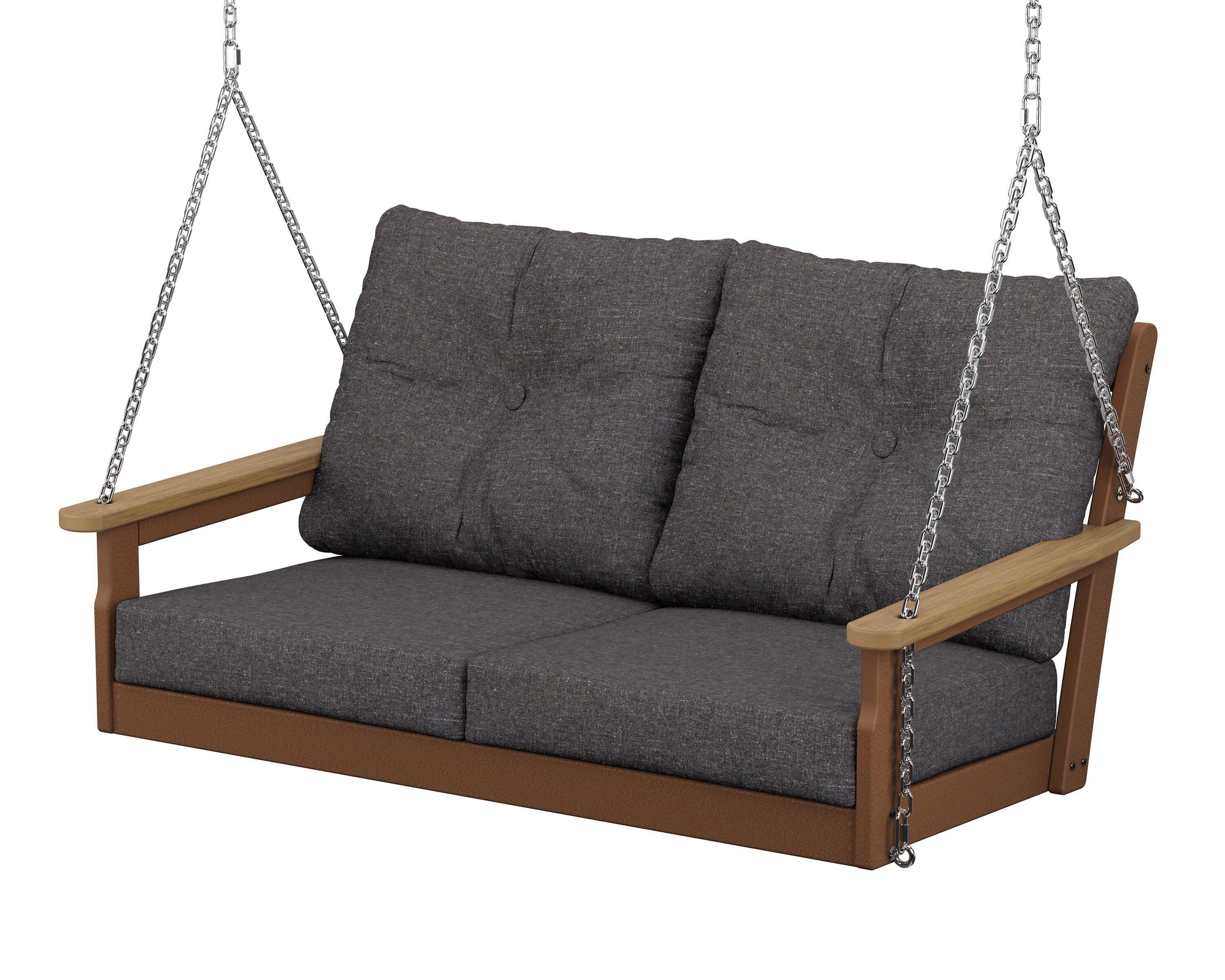 Vineyard Deep Seating Swing in Teak / Natural / Ash Charcoal