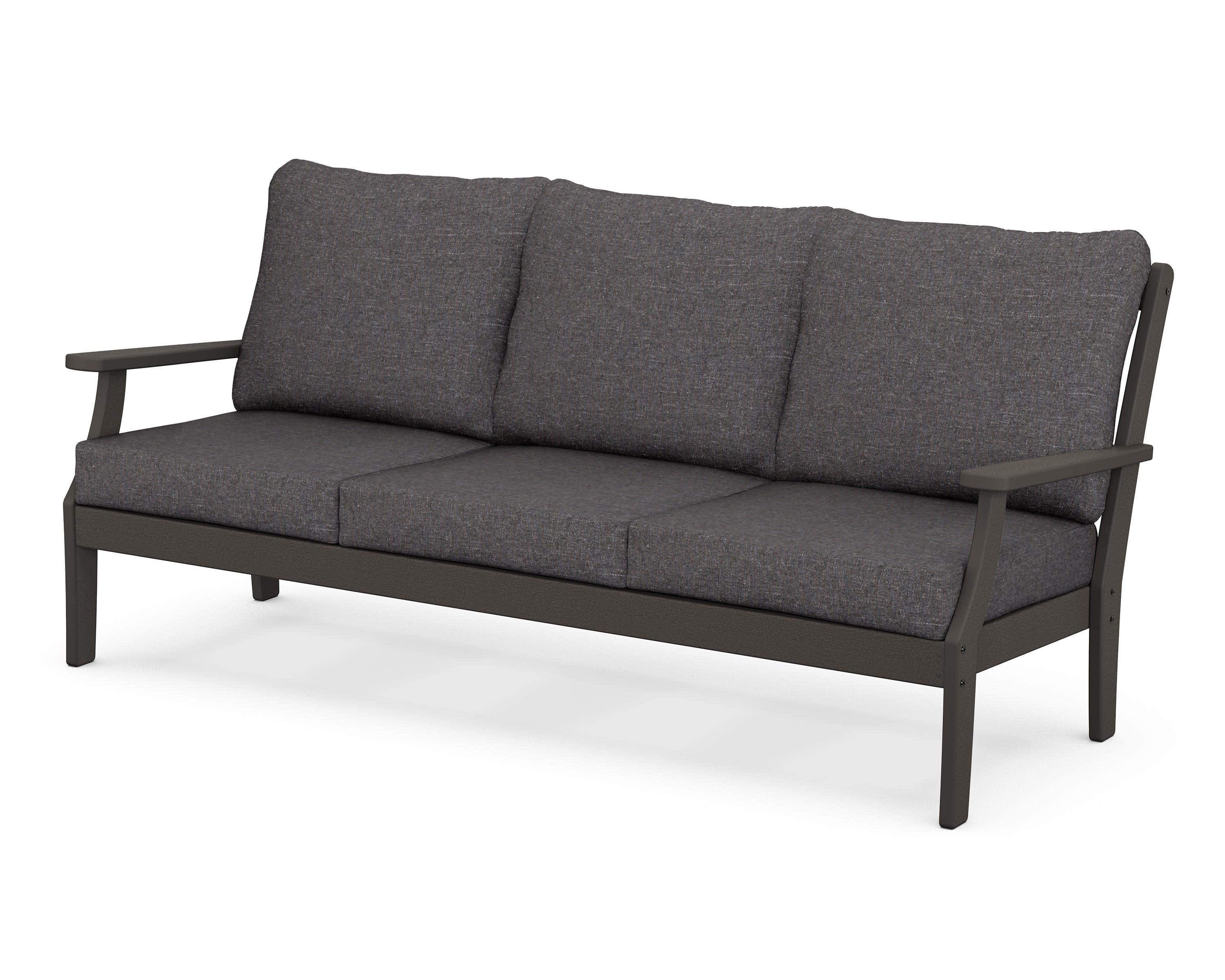 Braxton Deep Seating Sofa in Vintage Coffee / Ash Charcoal