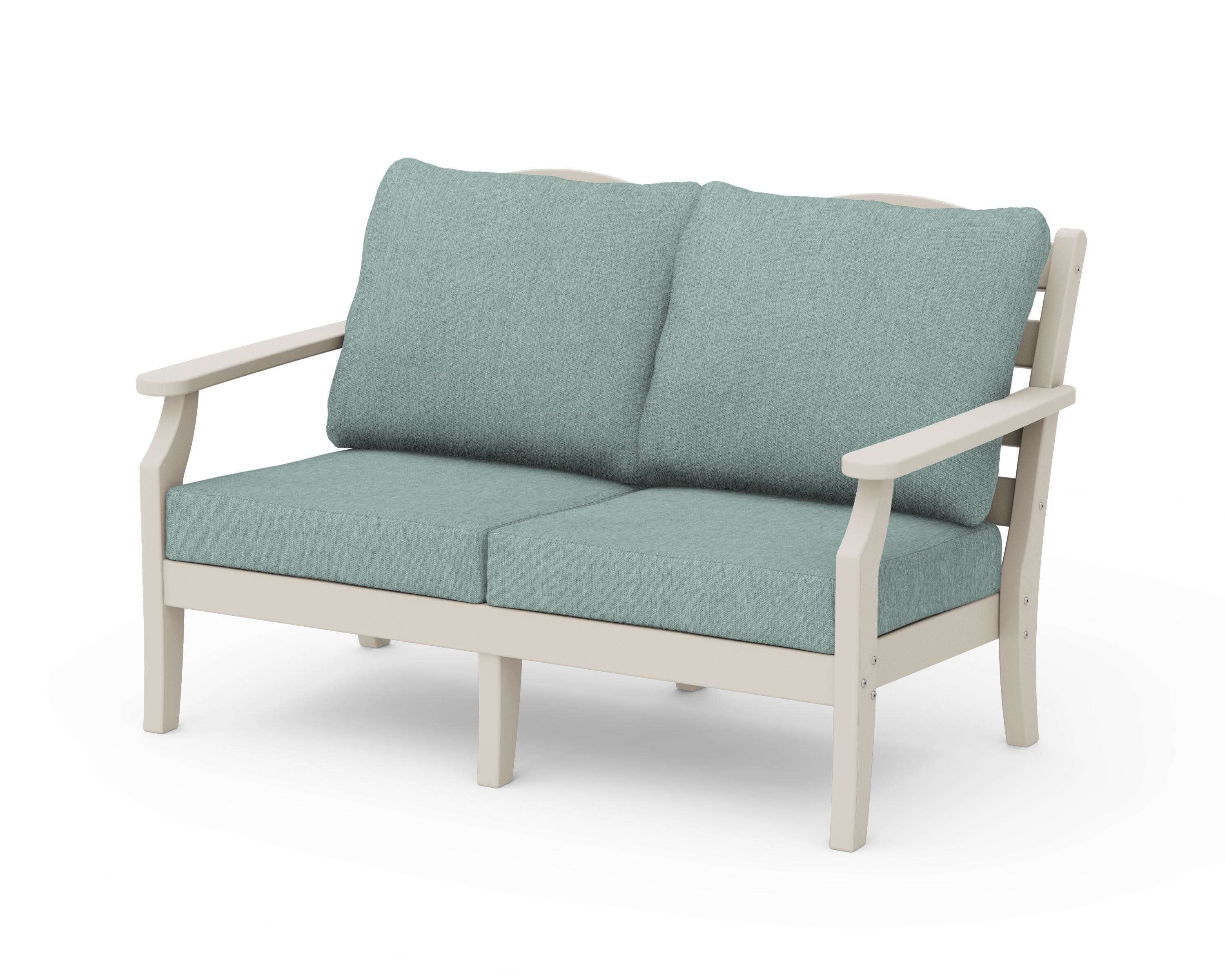Savannah Deep Seating Loveseat in Sand / Glacier Spa
