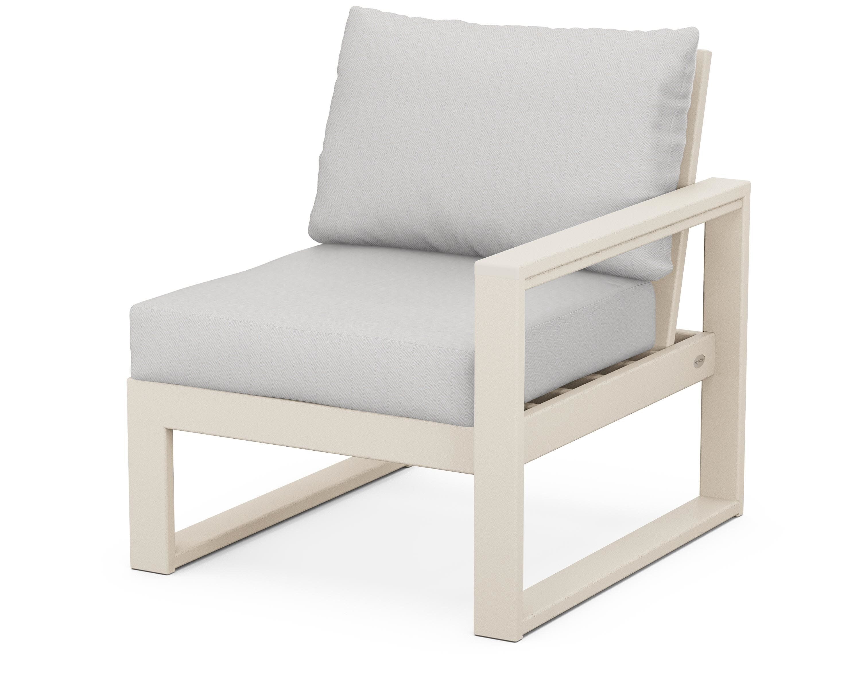 EDGE Modular Right Arm Chair in Sand / Diamond in the Rough