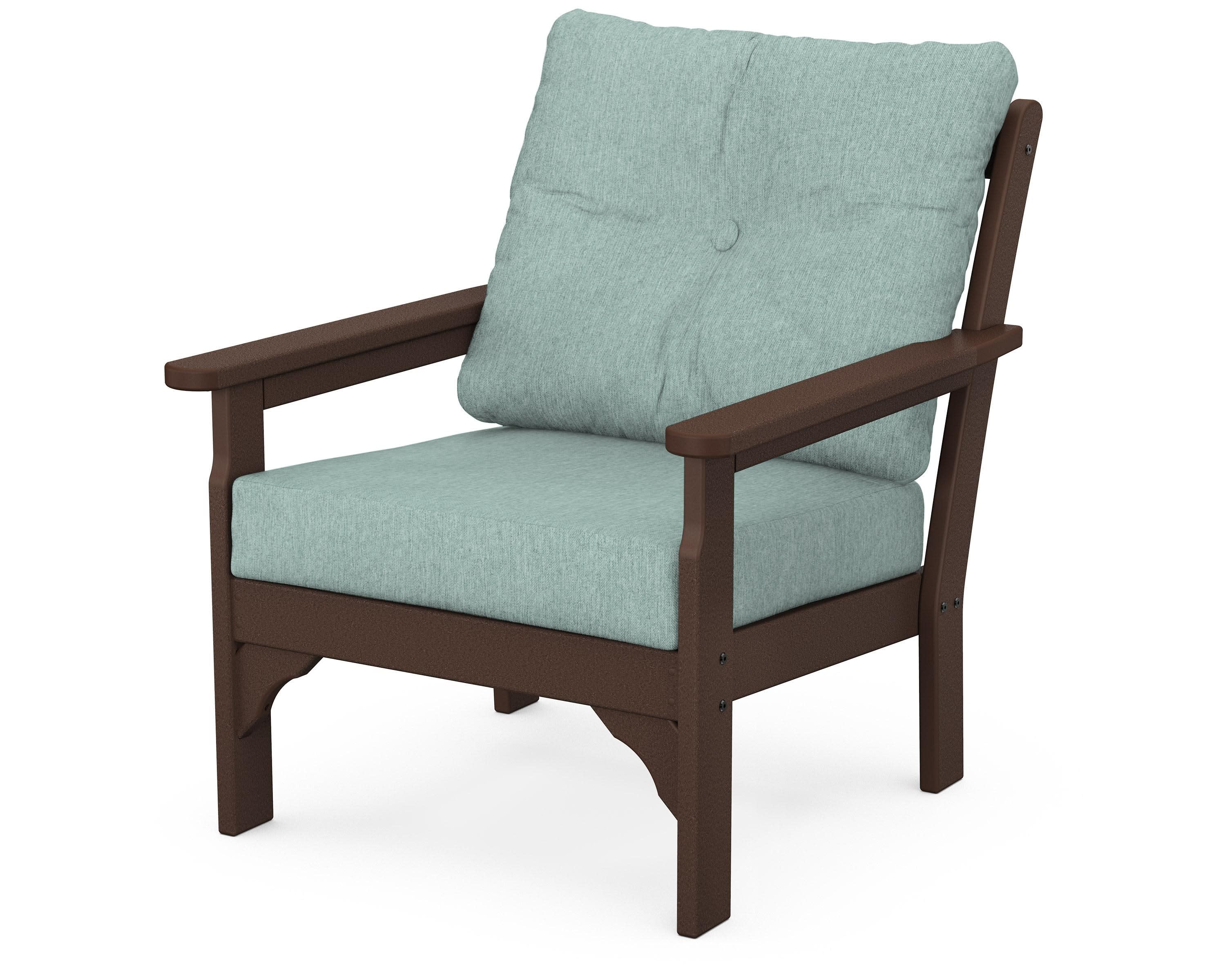 Vineyard Deep Seating Chair in Mahogany / Glacier Spa