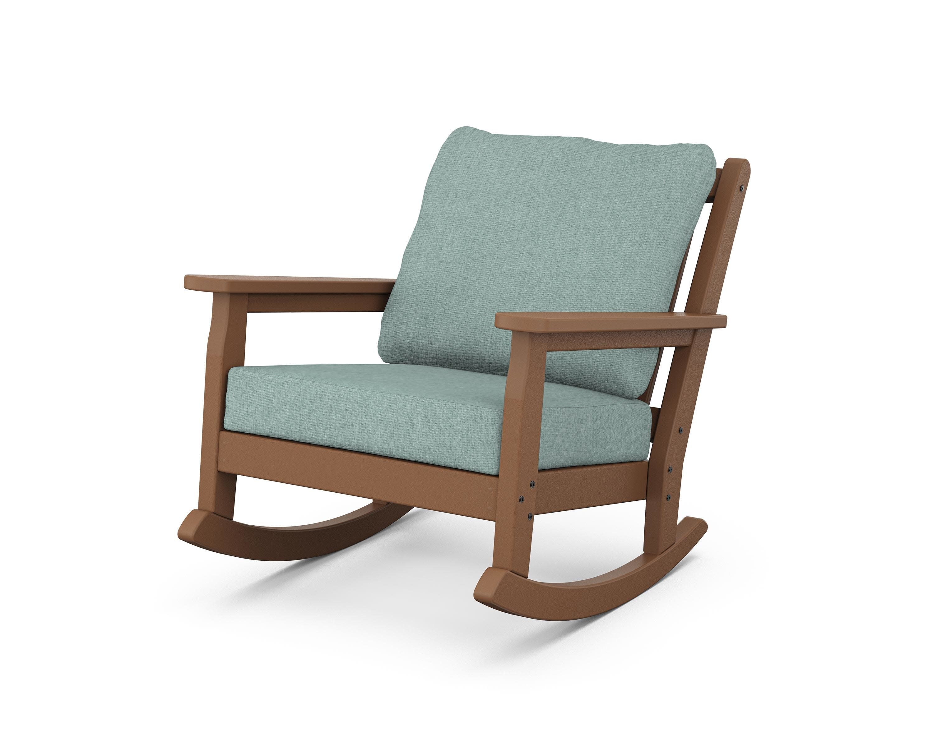 Chippendale Deep Seating Rocking Chair in Teak / Glacier Spa