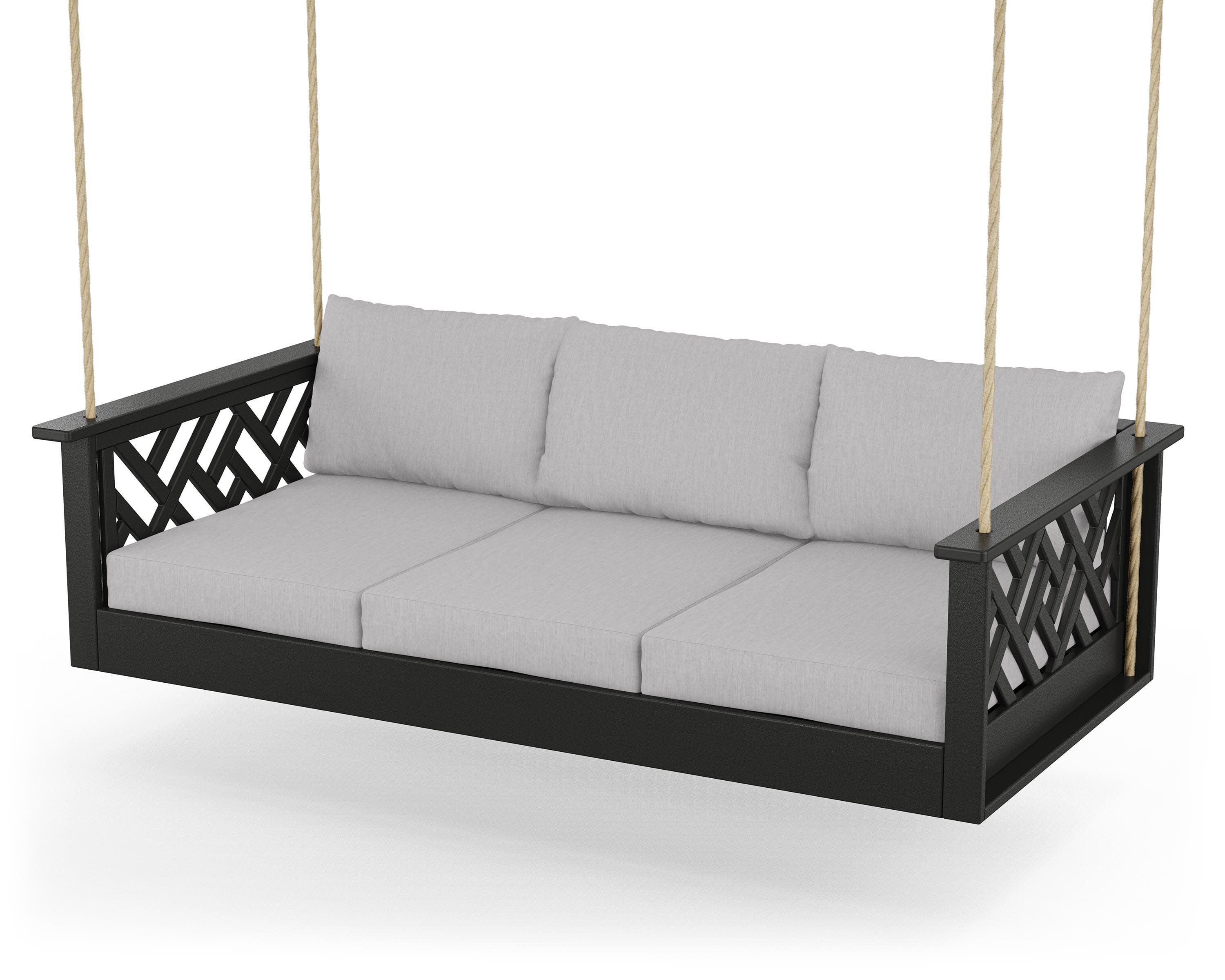 Chippendale Daybed Swing in Black / Granite