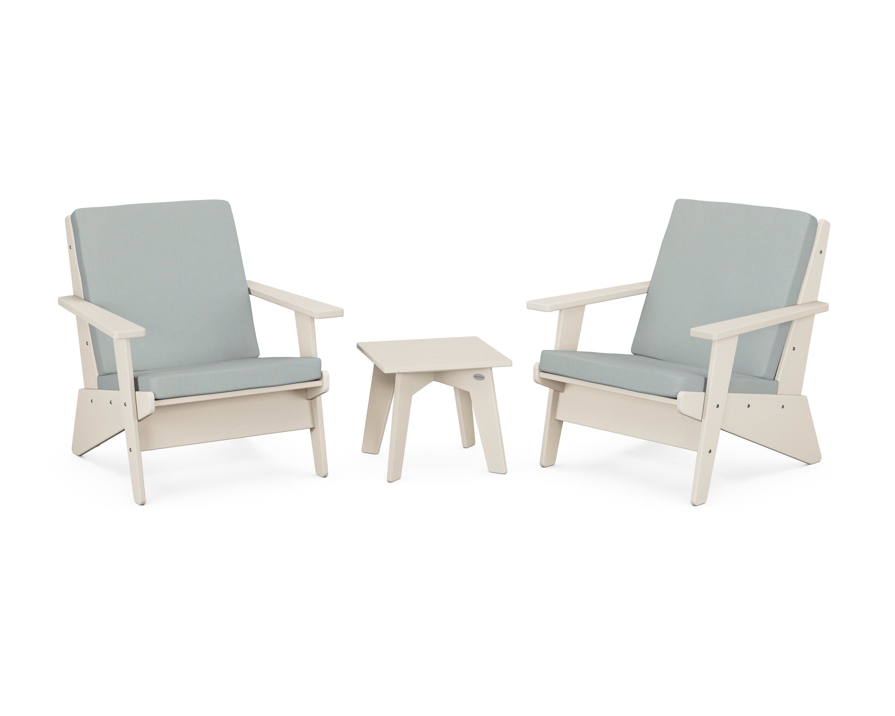 Riviera Modern Lounge 3-Piece Set in Sand / Spa