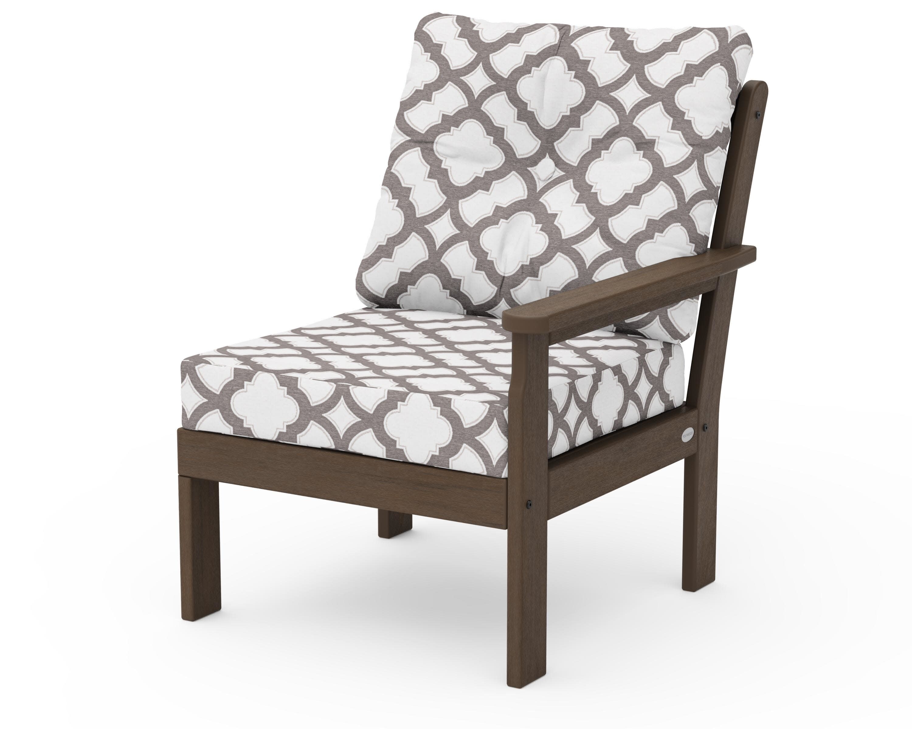 Vineyard Modular Right Arm Chair in Kona / Trellis Grey Mist