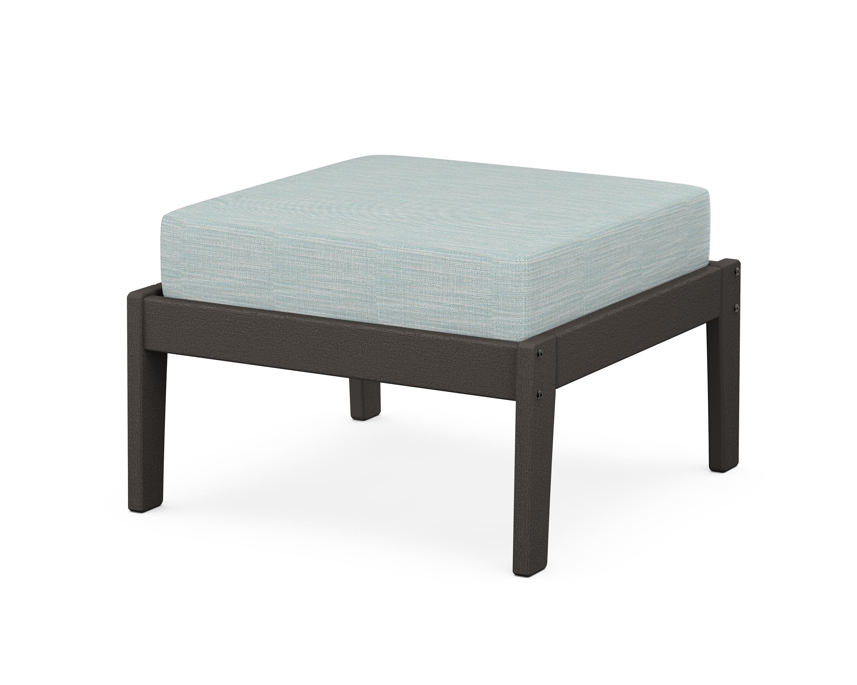 Deep Seating Ottoman in Vintage Coffee / Soothe Mist