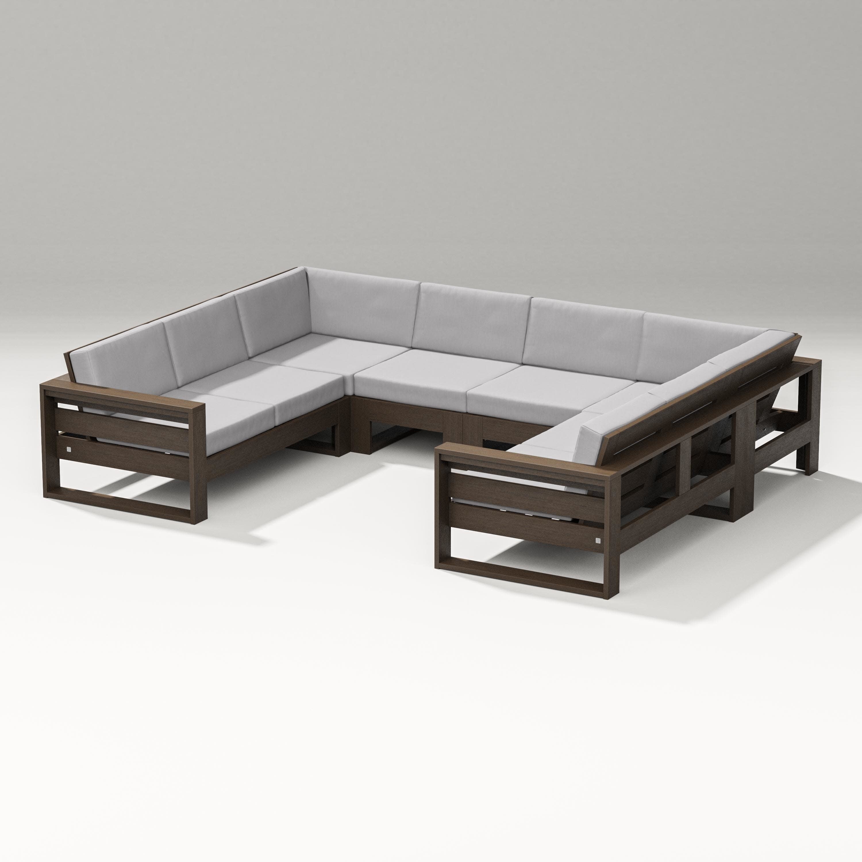 Latitude U-Shaped Sectional in Kona / Granite