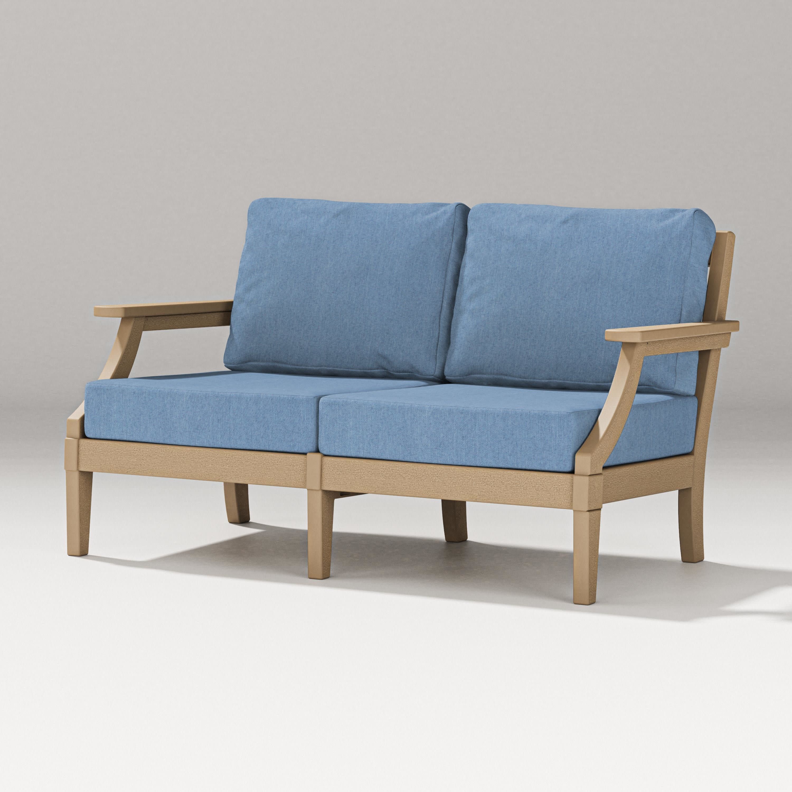 Estate Loveseat in Vintage Sahara / Sky Blue