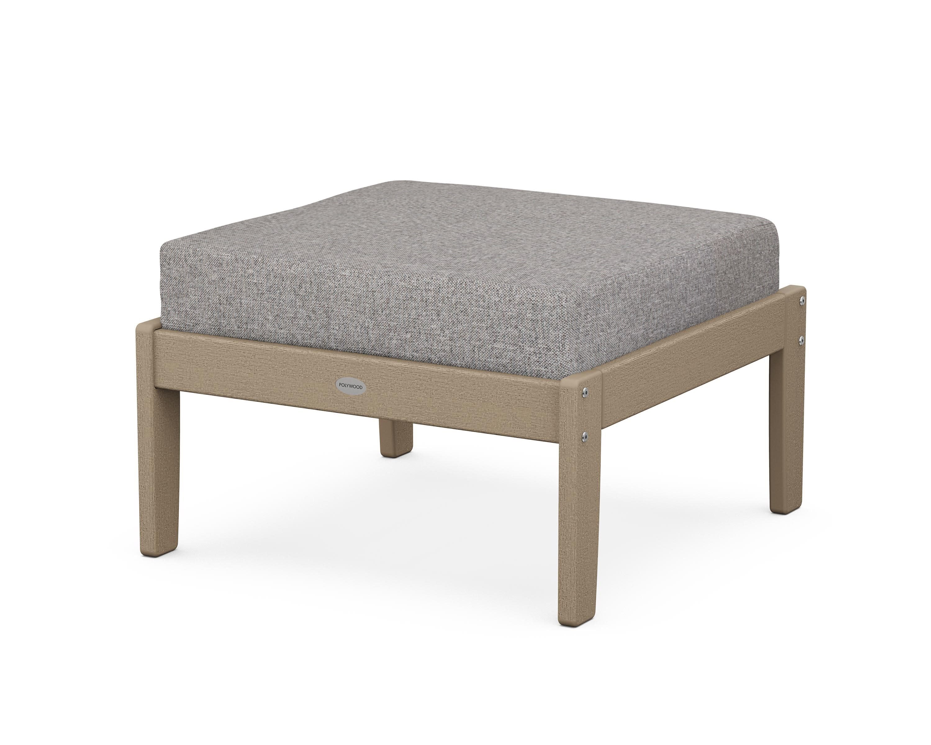 Braxton Deep Seating Ottoman in Vintage Sahara / Grey Mist