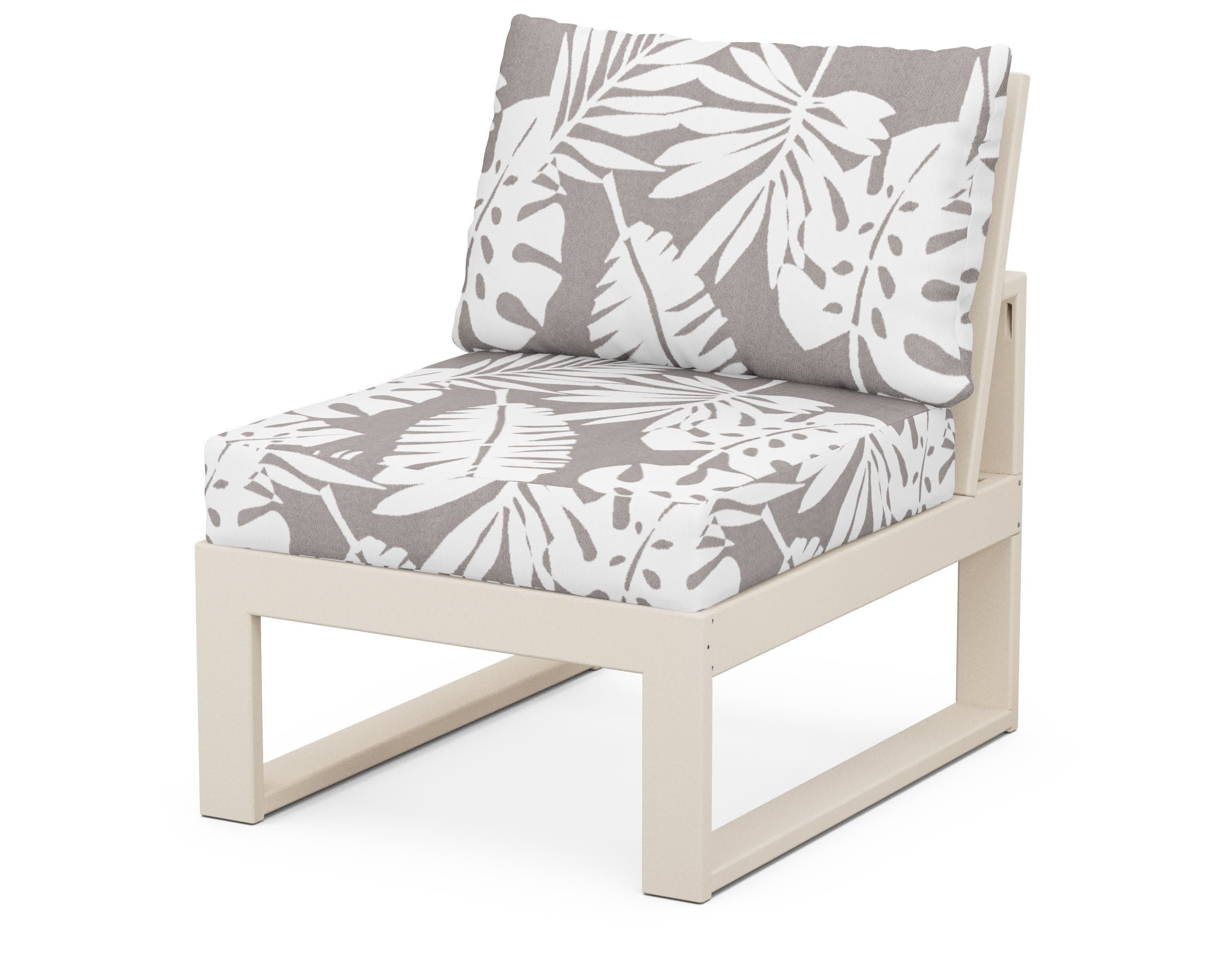 Modular Armless Chair in Sand / Leaf Grey Mist
