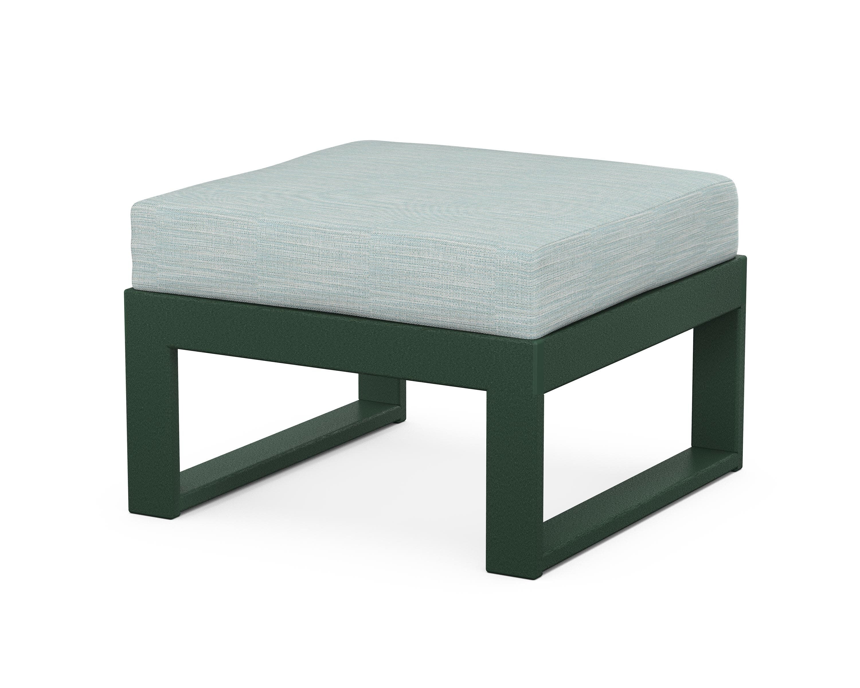 Modular Ottoman - Modern in Green / Soothe Mist